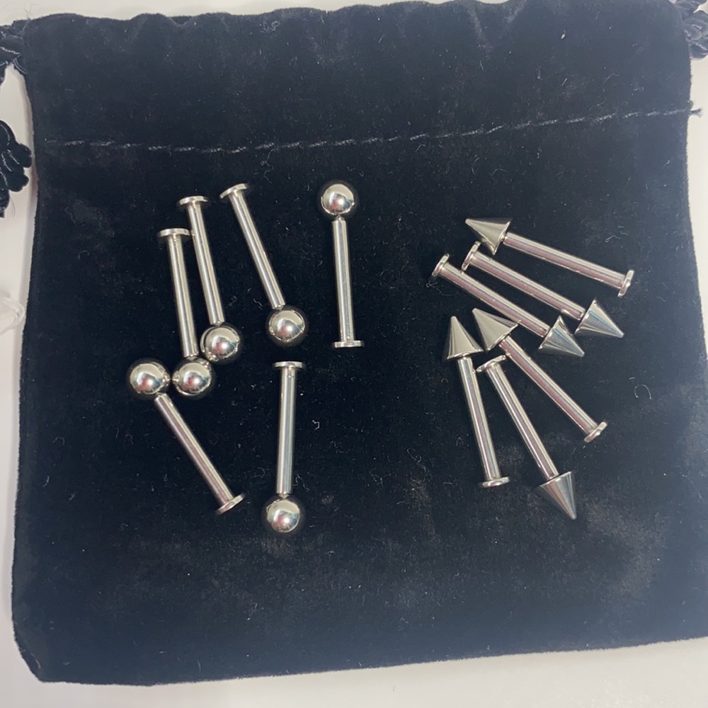 SCERRING 12 pcs 12 gauge Body jewelry 14 mm